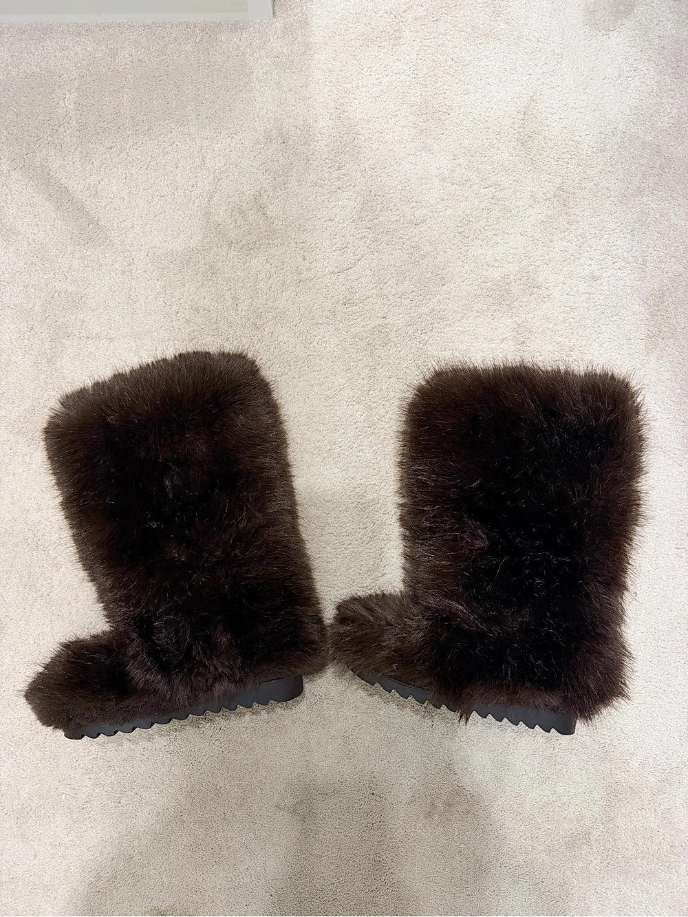 Zara Faux Fur Boots Ski Collection Fur Winter Boots EUR 37 Like New
